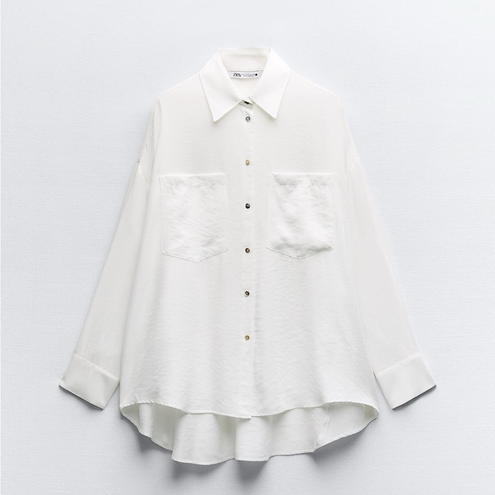 ZARA Oversized Button-up Shirt, Size XL | NWT